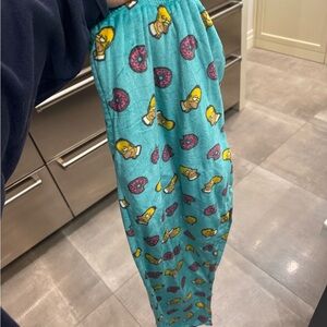 Kids Cartoon Print Pajama Pants - Blue